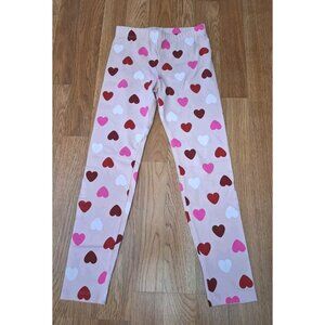 Cat & Jack girls Light Pink hearts Elastic Waist Leggings Pants Size M 7/8